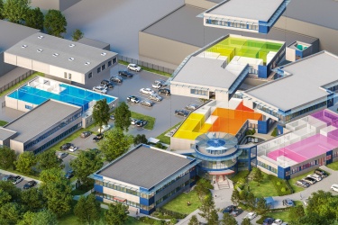 Graphical image of the Stern-Technology Centre in Ahrensburg, Germany.